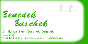 benedek buschek business card